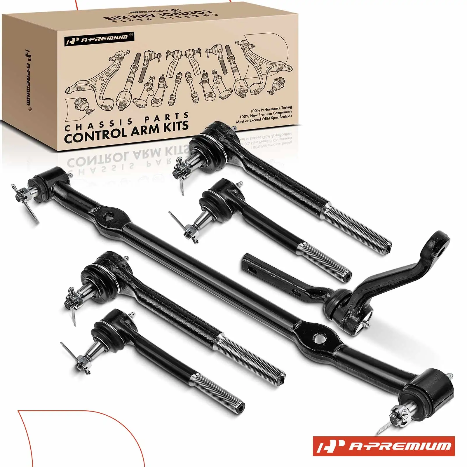 A-Premium 6x Inner & Outer Tie Rod End Kit for Chevrolet Malibu 1978-1983 Buick Regal 1978-1987 Century 1978-1981 GMC Caballero