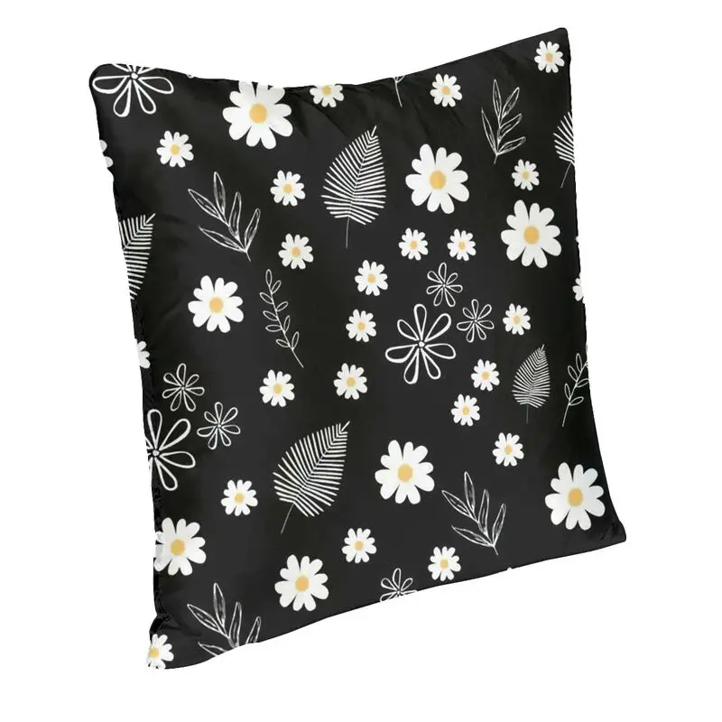 Luxury Leaves Daisy Flower Cushion Covers 45x45 Soft Floral Throw Pillow Case for Sofa Square Pillowcase Home Decor