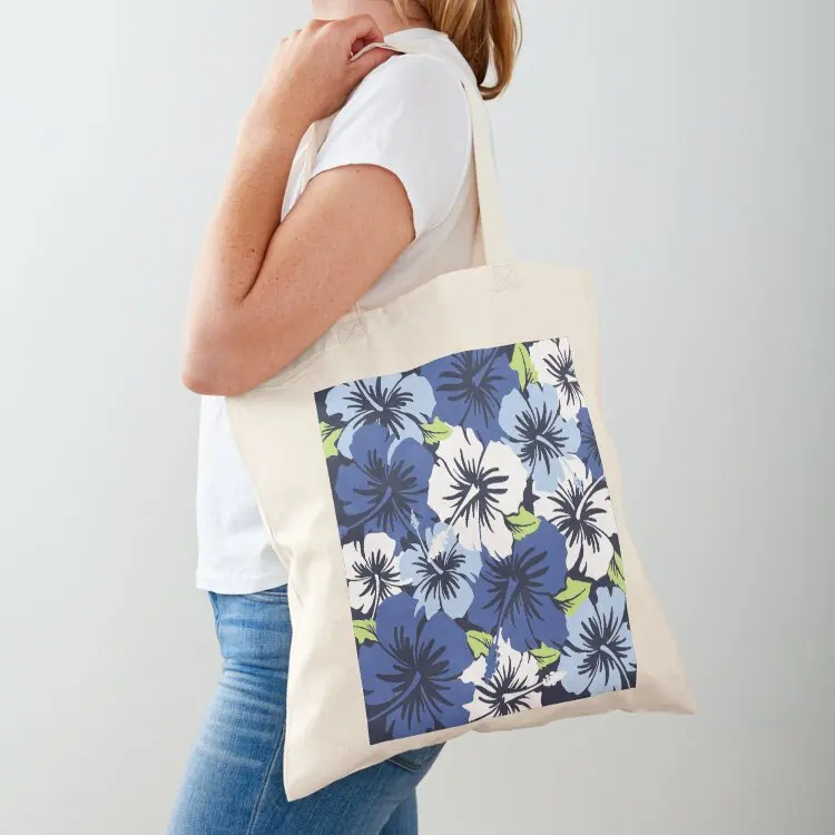 

Epic Hibiscus Hawaiian Floral Aloha Shirt Print - Blue Tote Bag Eco bag bags luxury women Fabric bag