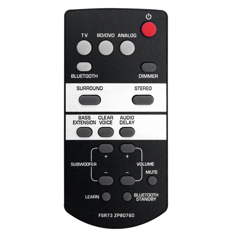FSR73 ZP80760 sostituire il telecomando per Yamaha Sound Bar ATS-1050 ATS-1050-R YAS-105 ATS-1050BL SRT-700 ATS1050 ATS1050R YAS105 durevole
