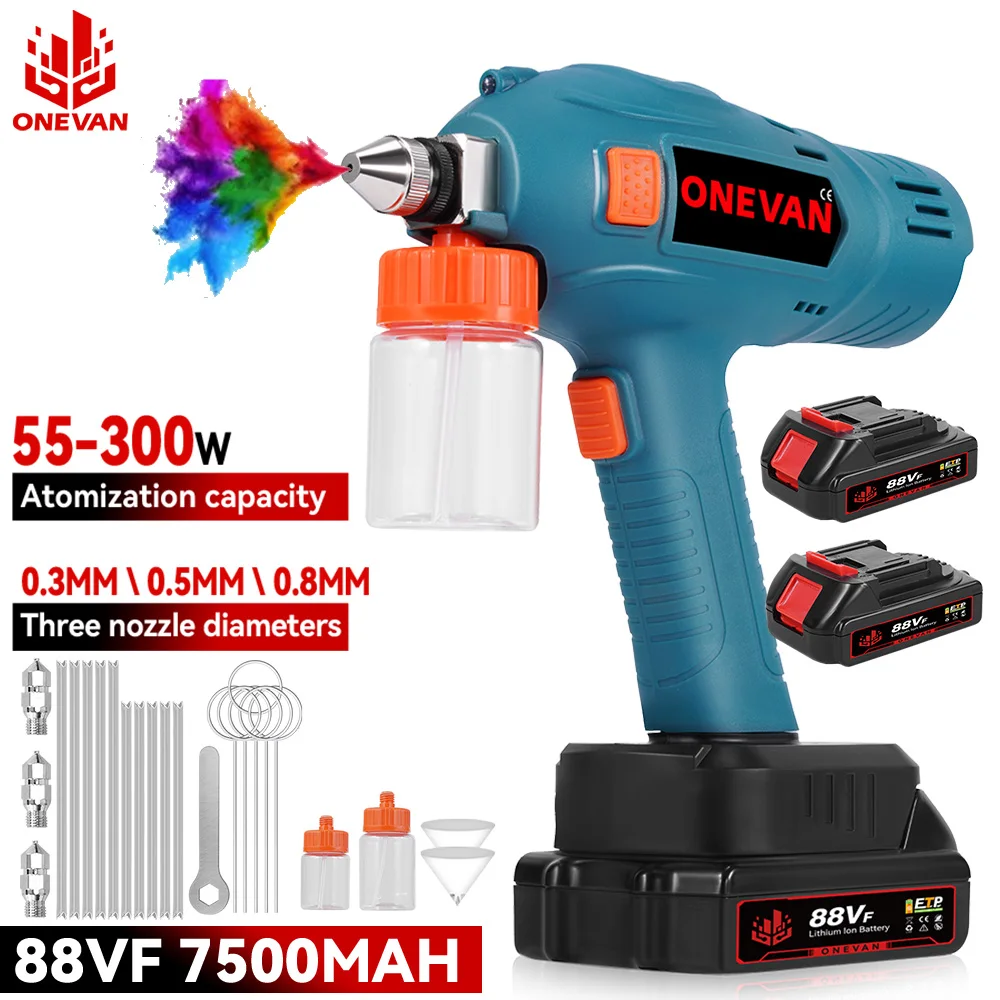 ONEVAN-pistola pulverizadora multifuncional inalámbrica eléctrica, juguetes de pintura en aerosol recargables portátiles, herramienta de coche para Pin de batería Makita de 18V