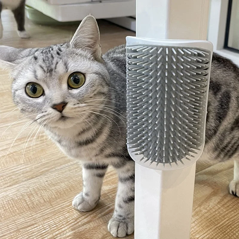 Massage Cat Brush for Kittens Corner Scratcher Hair Removal Beauty Clean Removable Comb Pet Grooming Tool