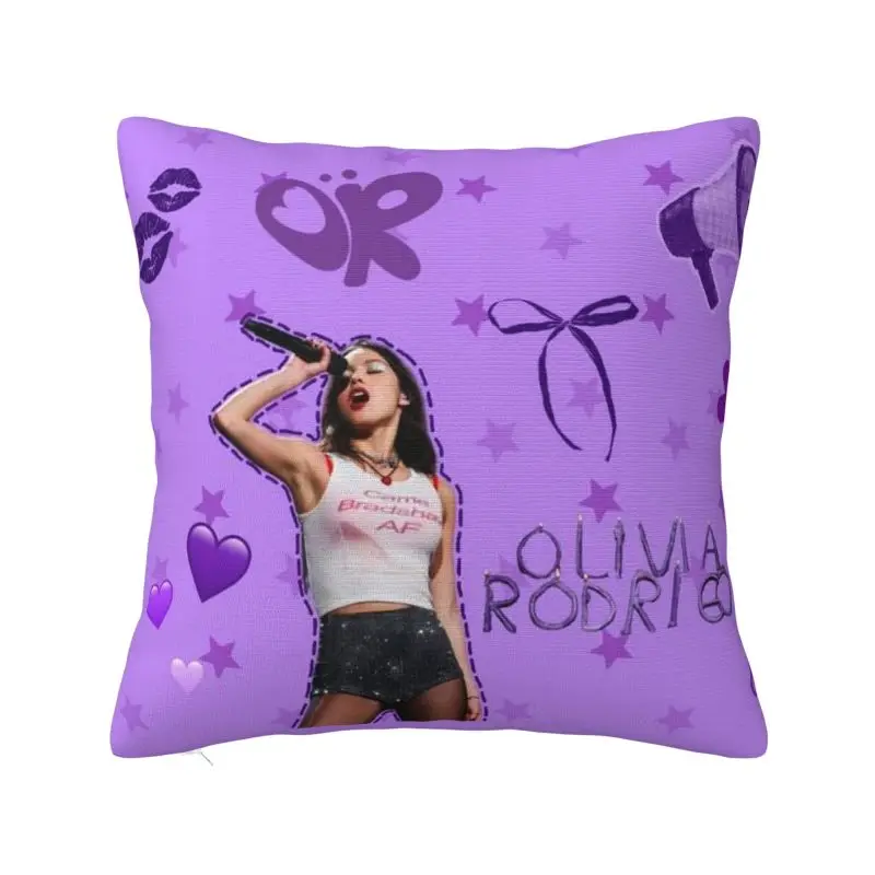 Custom O-Olivia And R-Rodrigo Cushion Cover Sofa Home Decorative Square Pillow Cover