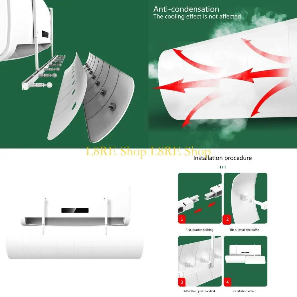 

L8RE Air Conditioner Blocker Breathable Air Conditioning Wind Shield Baffle