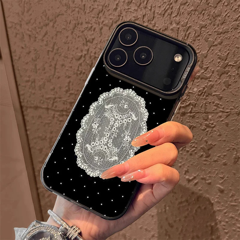 New Retro Lace Medieval Advanced Dots Phone Case For iPhone 18 17 16 15 14 13 12 11 Pro MAX MINI XR XS 7 8 Plus 17air 16e Cover