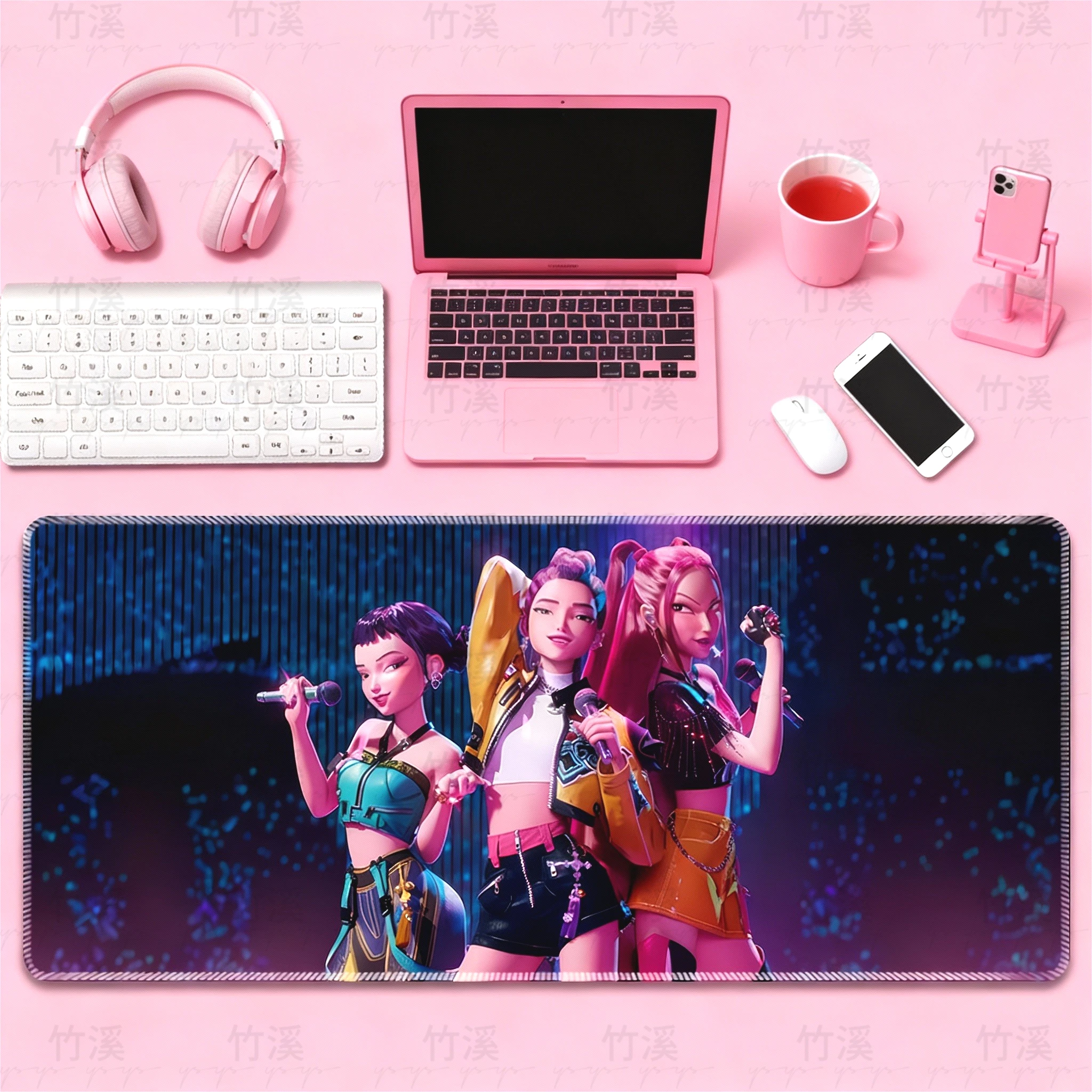 

Kpop Demon Girl Group Mouse Pad, XXL Anime Keyboard Pad, Gaming Thick Desk Mat, Anti-Dirty Surface