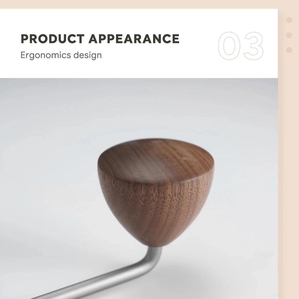 Moedor de café venda 30g capacidade moedor de mão com externo ajustável aço inoxidável manual moedor de grãos de café cinza escuro