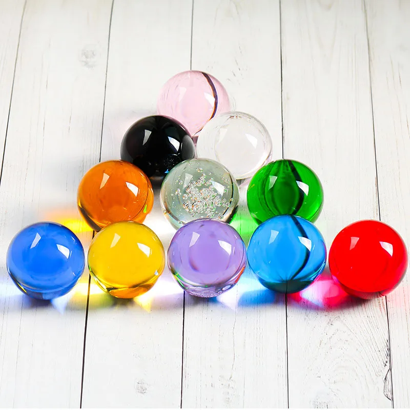 10 colori 30mm Globo Lampadario Lente Sfera di cristallo Sfera di vetro Fotografia Decorazione Ornamenti Figurina decorativa Fengshui