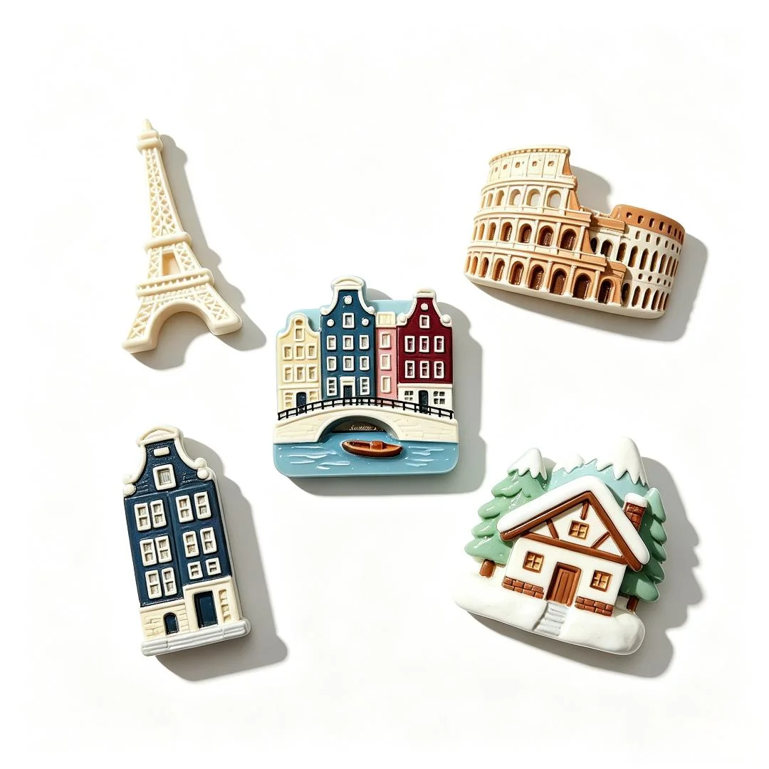 Custom Your Design Magnetic Epoxy Fridge Magnet Resin 3D  Embossed Epoxy Fridge Magnet Refrigerator Whiteboard Sticker