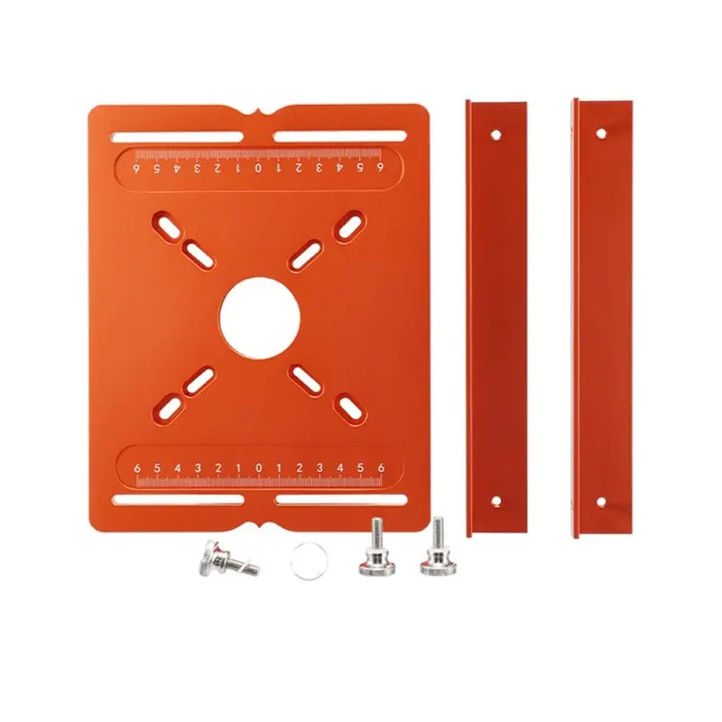 AB42-Slotting Router Plate Trimmer Base For Edge-Trimming Wood Router Slotting Guide Router Mortising Jig