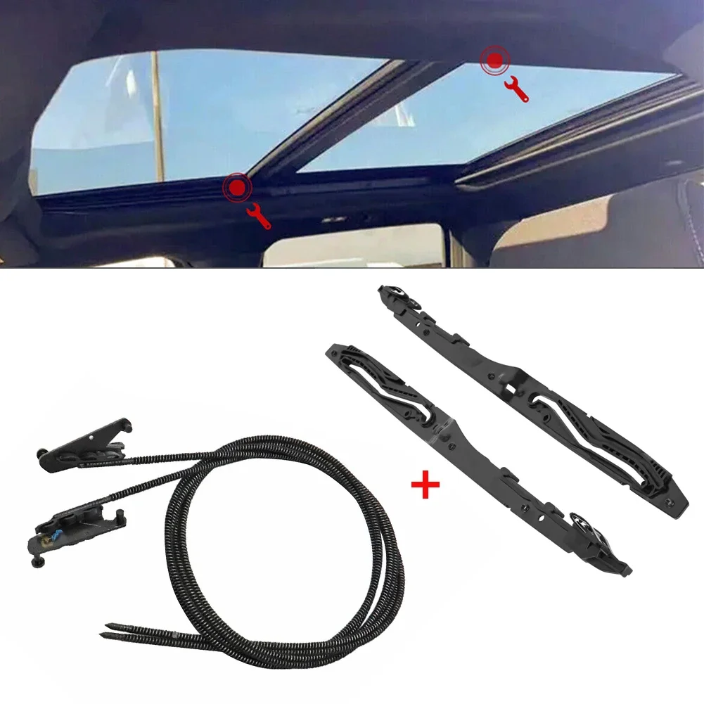 4Pcs/set Sunroof Glass Cables+Track Assembly For Ford F-150 2015-2020 For F-250 F-350 F-450 2017-2019 AP363380 FL3Z16502C22