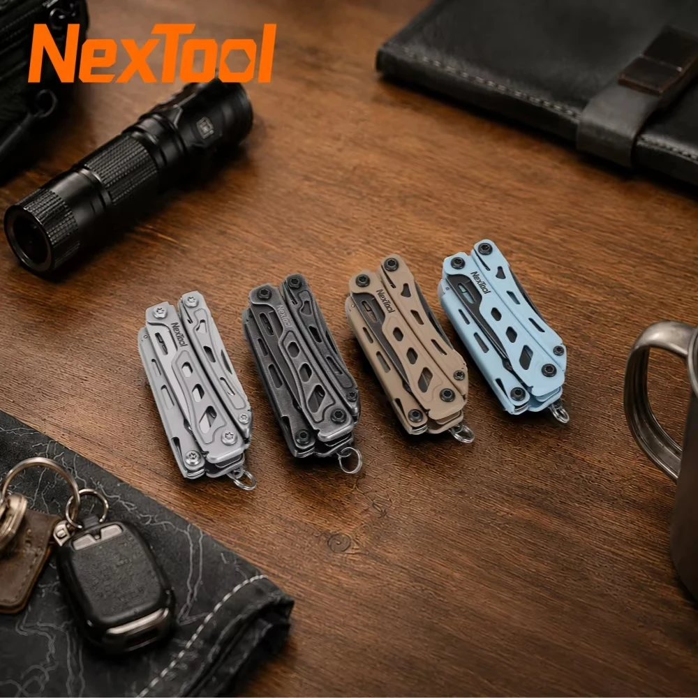 NexTool Mini Flagship F12 Multitool-Zange 13-in-1, faltbares Schlüsselanhänger-Multitool mit gezahnter Schere, EDC Outdoor-Camping-Werkzeug – Detail 2