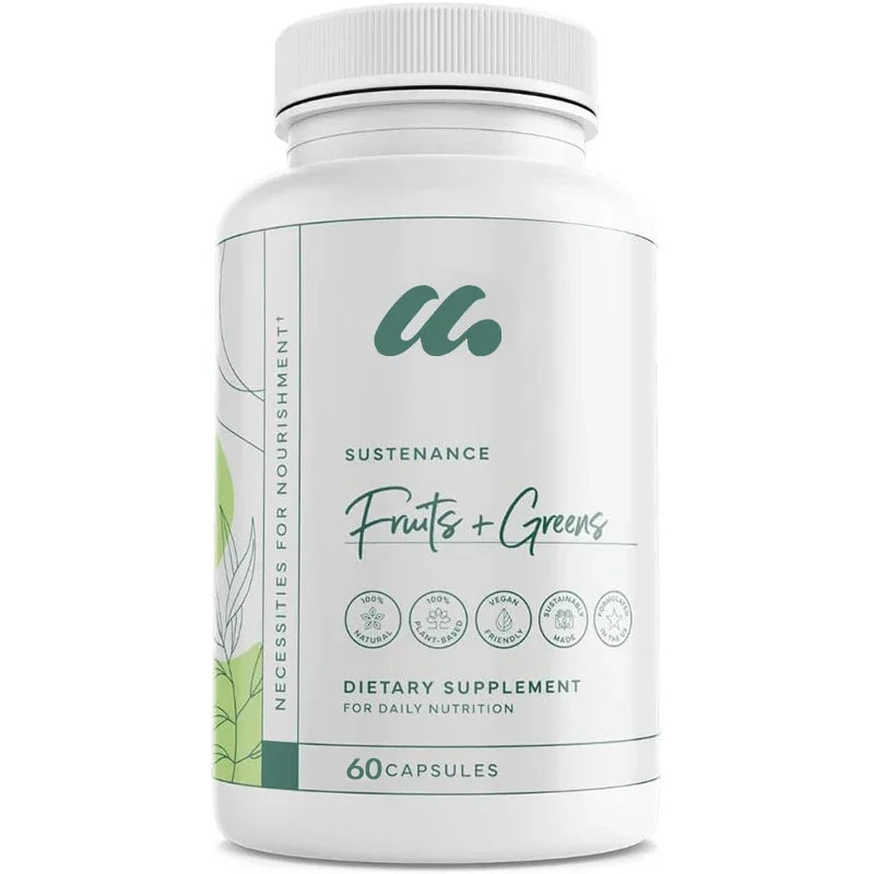 Daily Green, Fruit, and Vegetable Supplements - Superfood Vitamin Capsules - Enhance Energy, Mental Clarity, and Overall Health