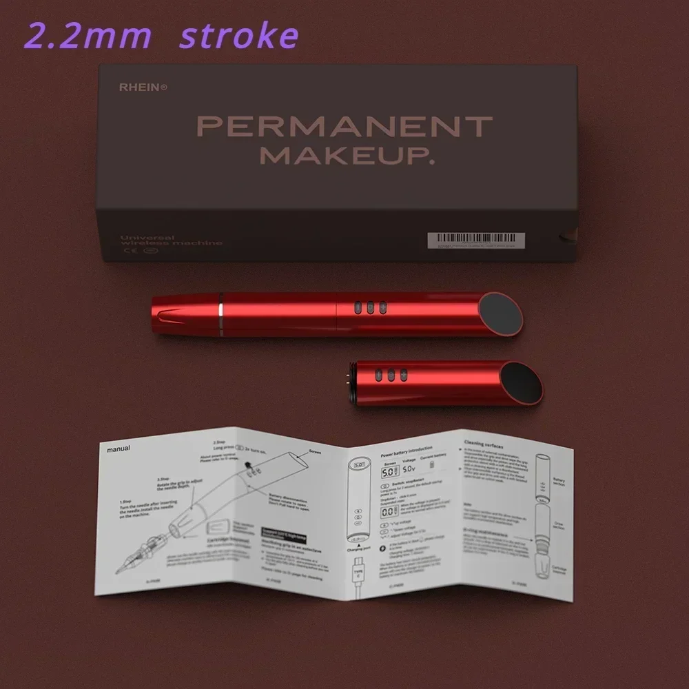 Permanent makeup machine powerful tattoo pen rotary tattoo machine for eyebrow lip black tattoo supplies 2.2mm stroke