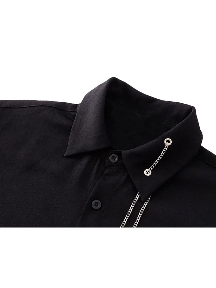 2022 Spring Gothic Punk Women\'s Blouses Long Sleeve Black Vintage High Street Harajuku Oversize Shirt Female Cardigan Tops