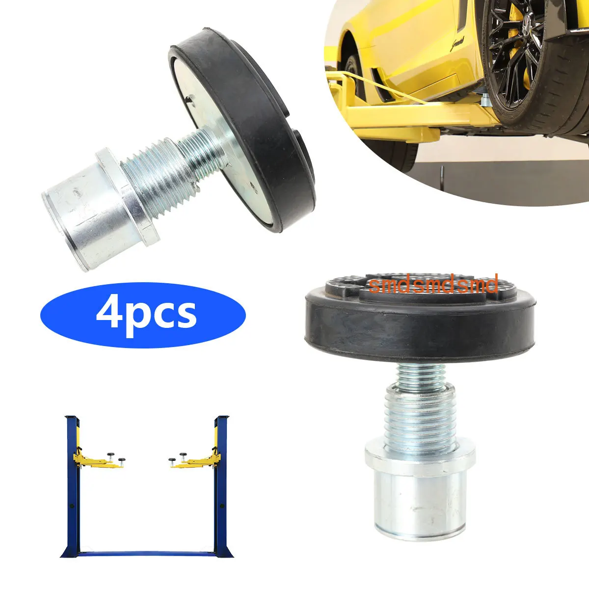 4 Pcs Jack Pad Lift Rubber Pad Frame Rail Adapter for Pinch Weld Side Lifter Auto Lift Rubbers Pads Tool for Jacks