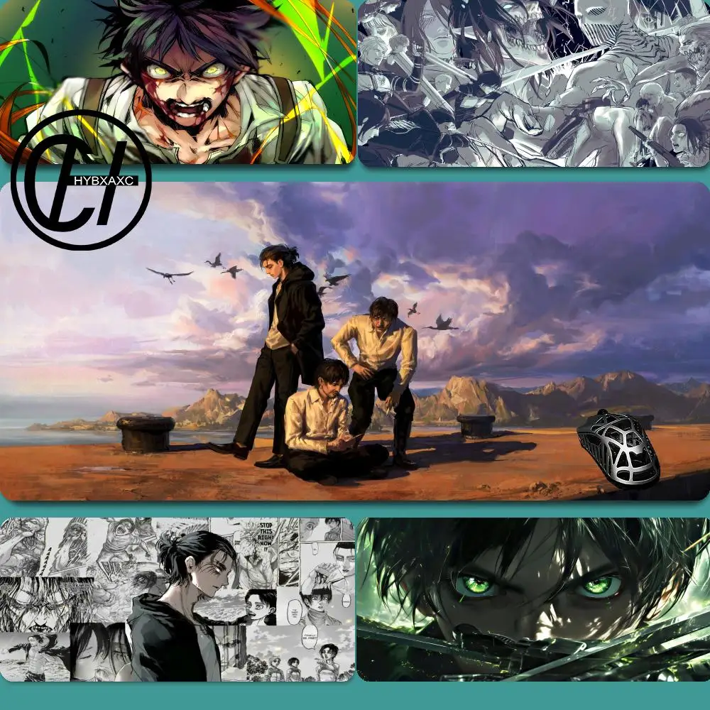 

HD Anime Mouse Pad Gamer Keyboard Mousepad Pc Computer Soft rubber Desk Mat Gaming Pad A-attack on Titans Mouse Mats HYBXAXC