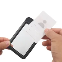 3 pieces/1 piece - High end retractable black work card holder, student meal card holder 6