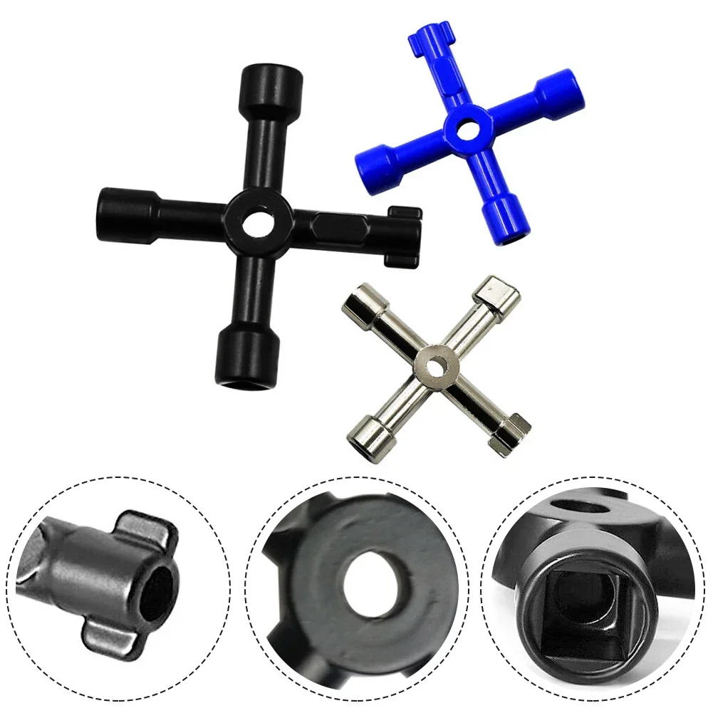 

4 Way Universal Cross Triangle Wrench Key Cabinet Triangle Key For Wrenchtrain Car Elevator Subway Electrical Cabinet Valve