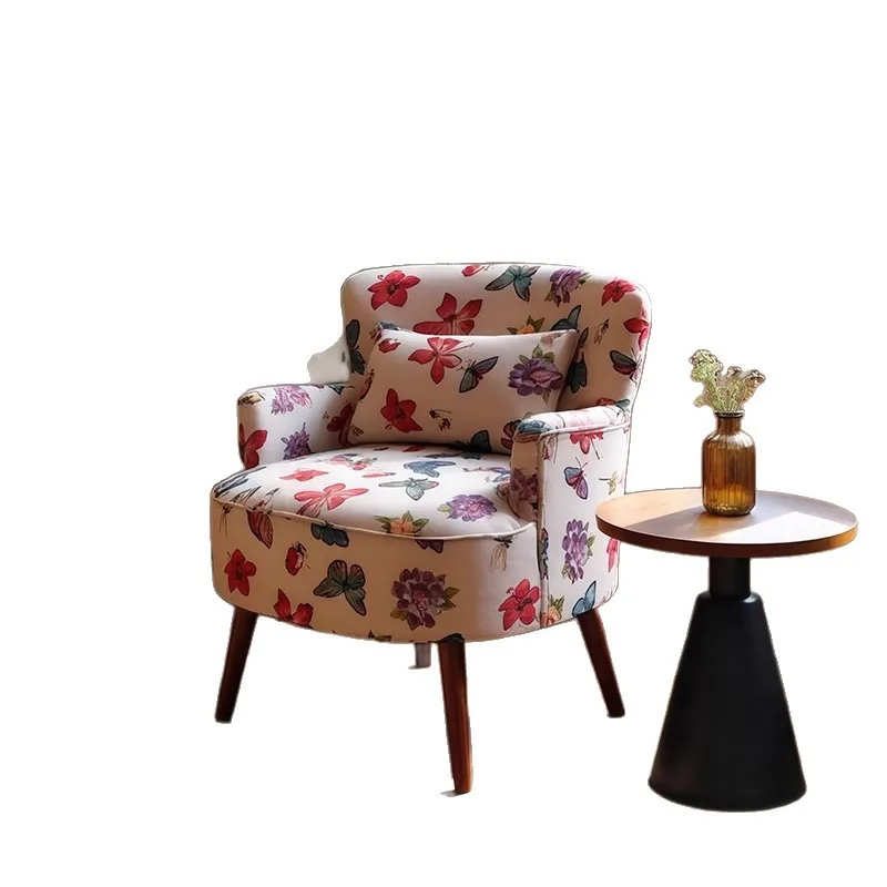 

Wabi furniture retro home living room balcony leisure single sofadesigner single chair tiger