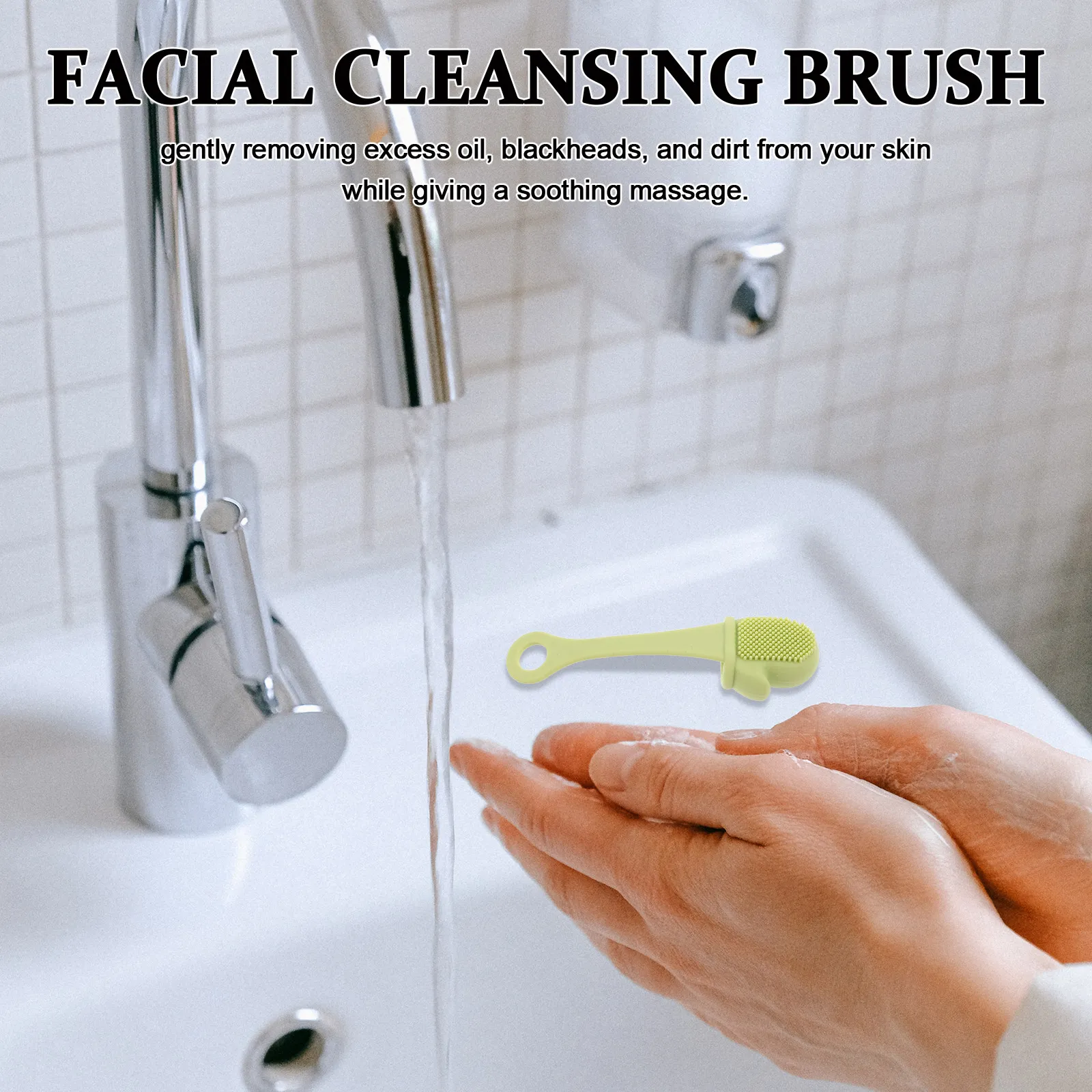 Silicone Face Scrubber Electric - 6 Buah Sikat Pembersih Wajah Silikon,