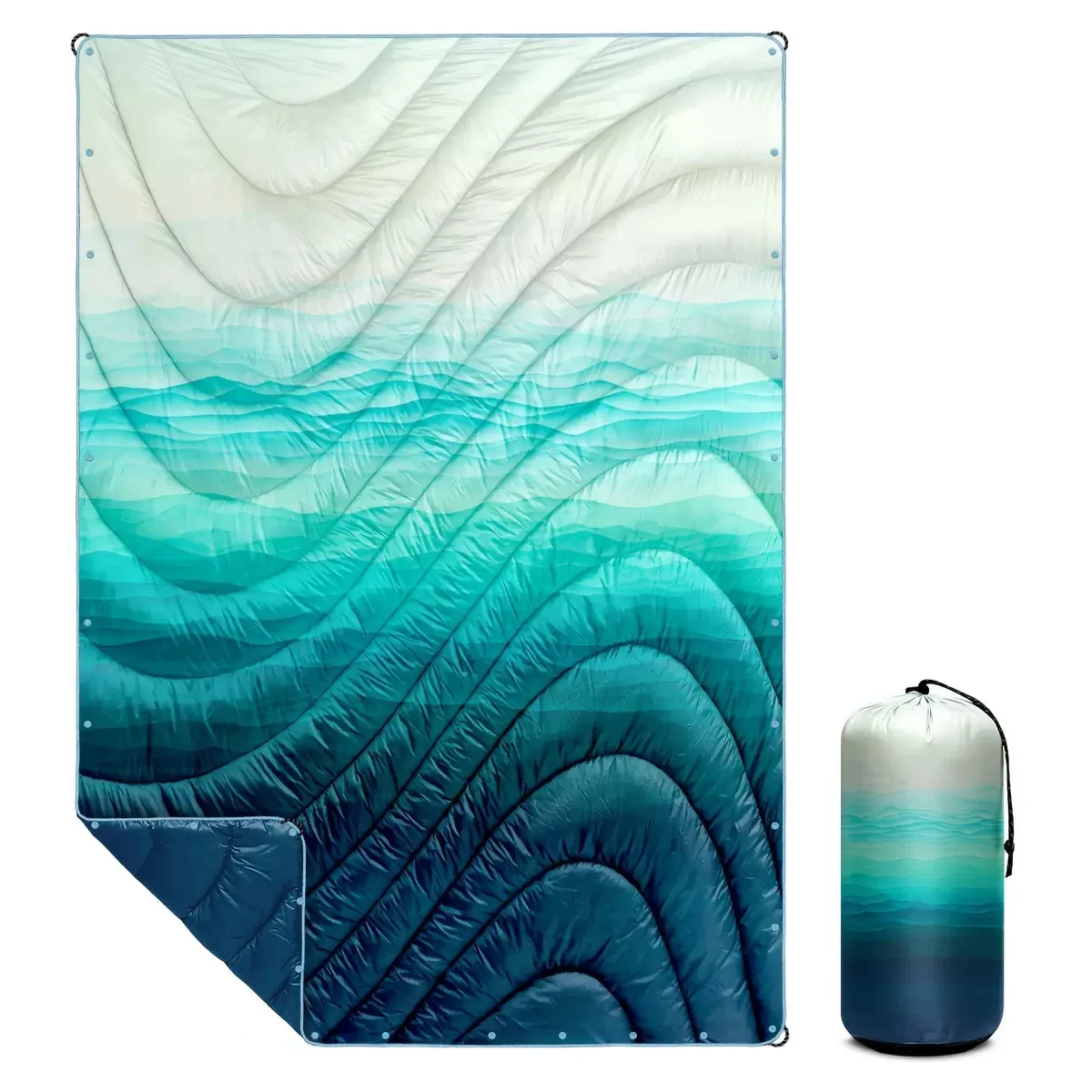 

Легкое надувное одеяло для кемпинга с принтом, компактное одеяло для активного отдыха, путешествий и пикников