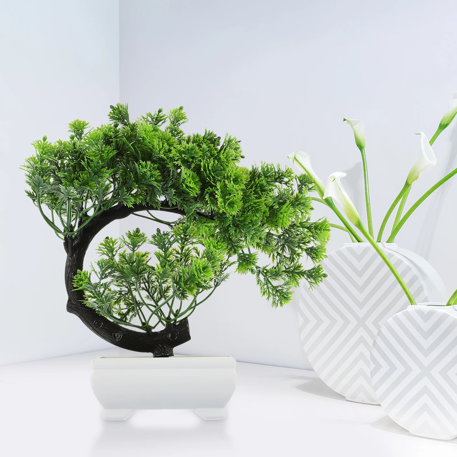 

Decoration Simulated Green Bonsai Indoor Plants Fake Tree Small Artificial Faux Trees