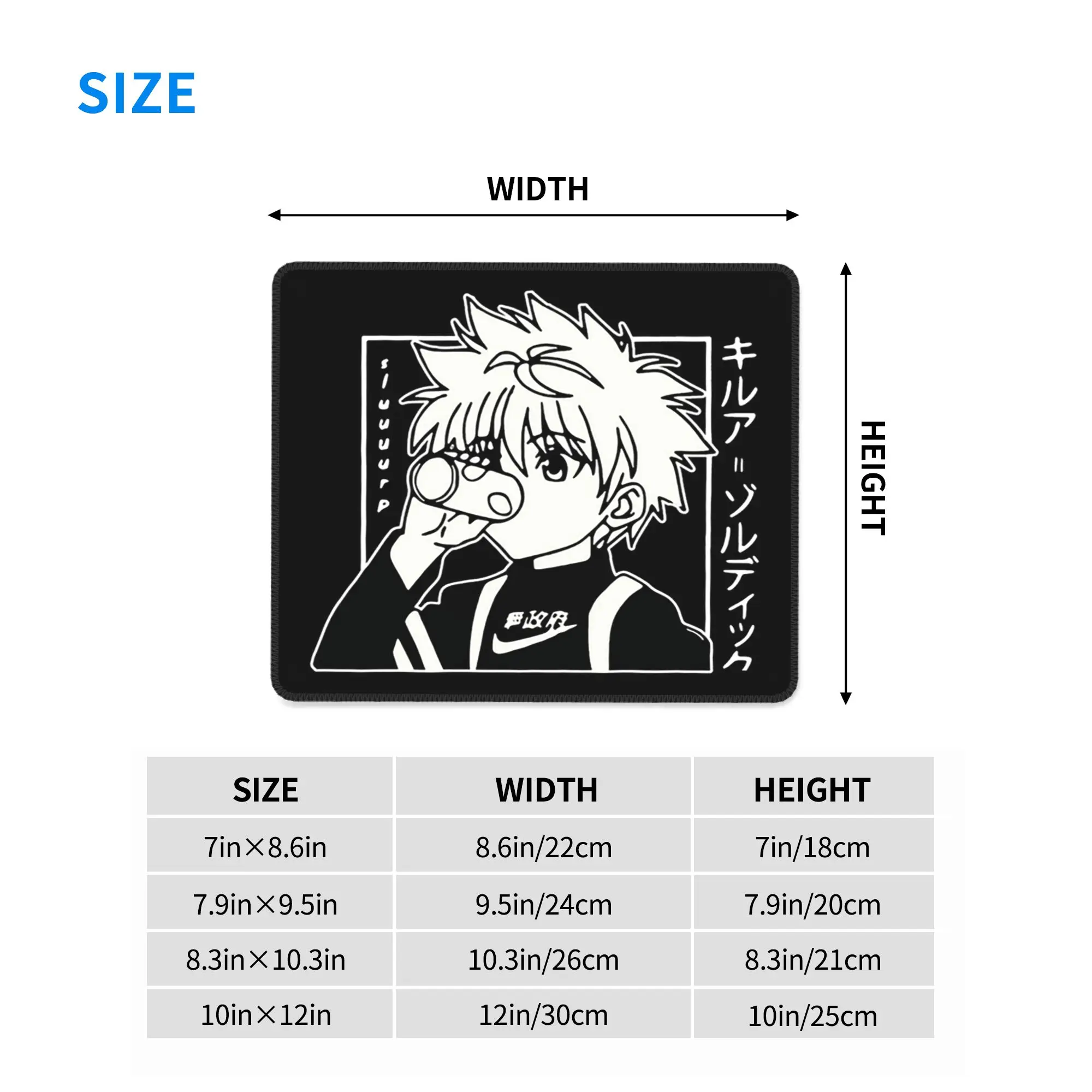 Killua Zoldyck Anime Hunter X Hunter Mouse Pad Computer Keyboard Mouse Mat Gaming Laptop Desk Mat Office Accessories Table Mats
