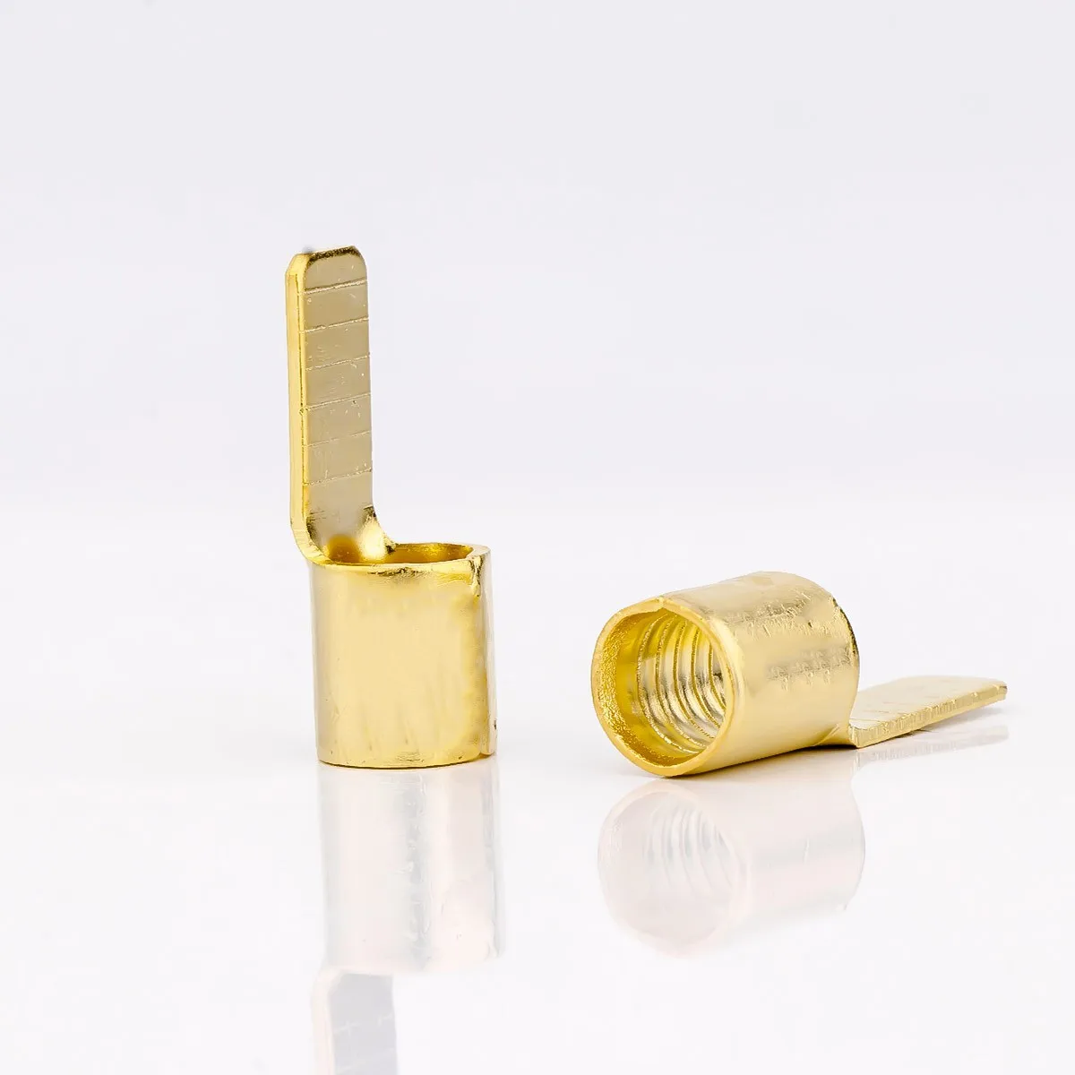 6 buah C45-4 berlapis emas C45-10 C45-16 persegi masukkan DZ47 pin terbuka berbentuk solder tembaga sambungan hidung ujung bertekanan dingin