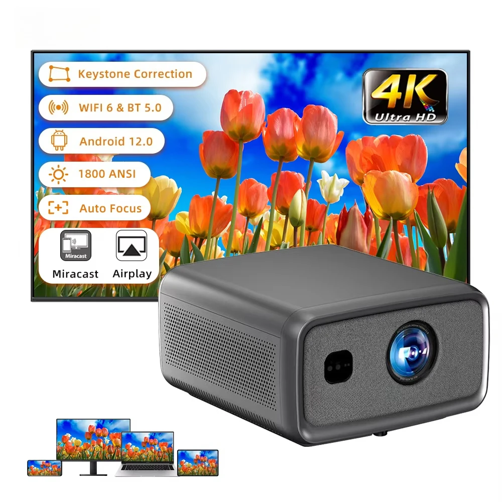Cubelite E1 Auto Focus Android Home 4k Projector 3D LCD Video Full HD 1080P LED Home Theater Projector 4K Proyector