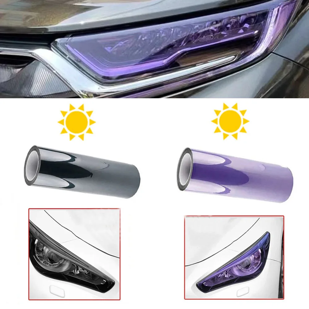 

Car Taillight Photochromic Anti-scratch Film Car Headlight UV Color Change Film Universal Car Light Tinting Protection Film