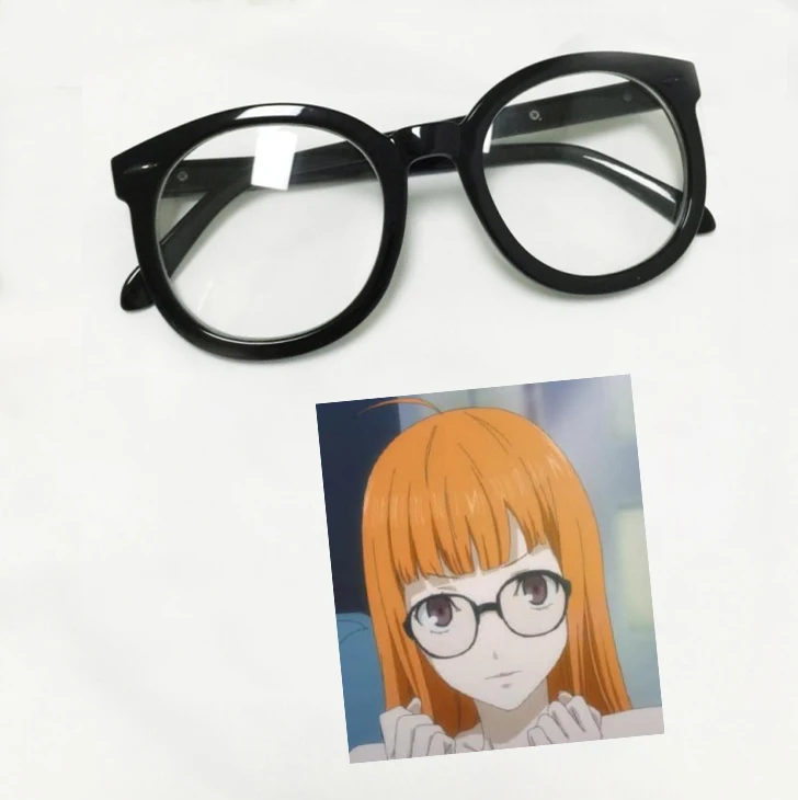 Futaba SAKURA HERO kurusu AKIRA COSPLAY รองเท้า Persona 5รองเท้า Futaba SAKURA Navi Persona 5 COSPLAY cotume ACCESSORY glasses PROP