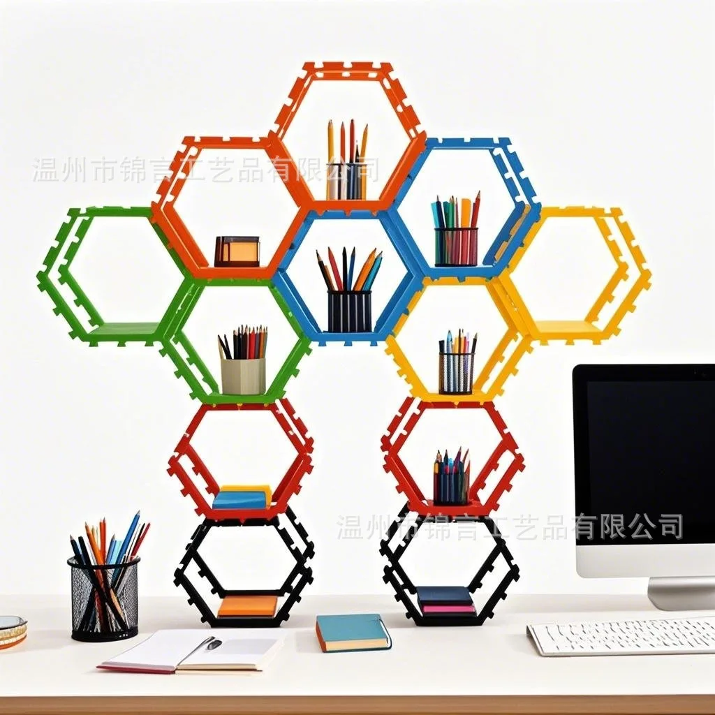 Creative hexagonal honeycomb splicing frame