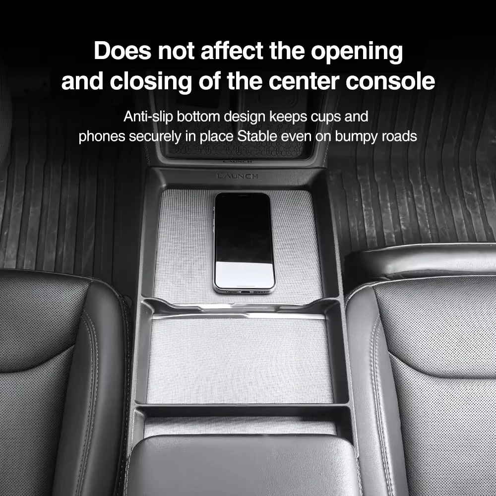 For Tesla New Model 3 Highland / Model Y /YL Center Console Armrest Storage Tray Organizer Box ABS Interior Accessories