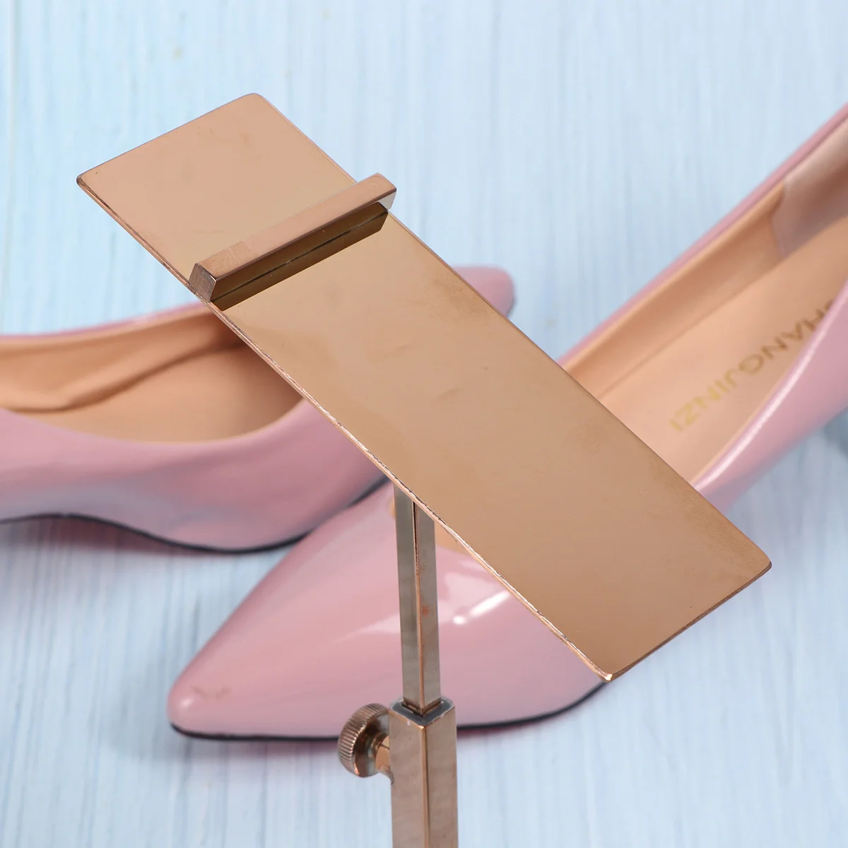 

Shoe Display Elastic Shoes Storage Rack Durable Metal Stand AntiRust Home Store Shelves Elastic Storage Organizer HighHeel