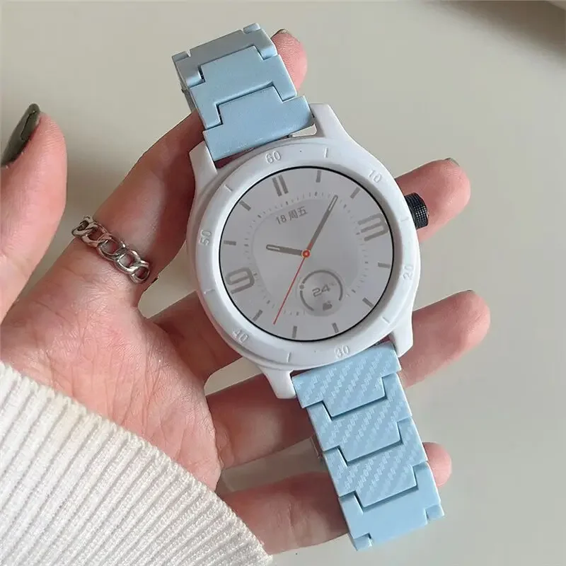 20 22mm Carbon Fiber Strap For Samsung Galaxy 5 4/Classic 46mm/Active 2 44mm/40mm Gear S3 Bracelet Huawei Watch GT/2e/3/Pro Band