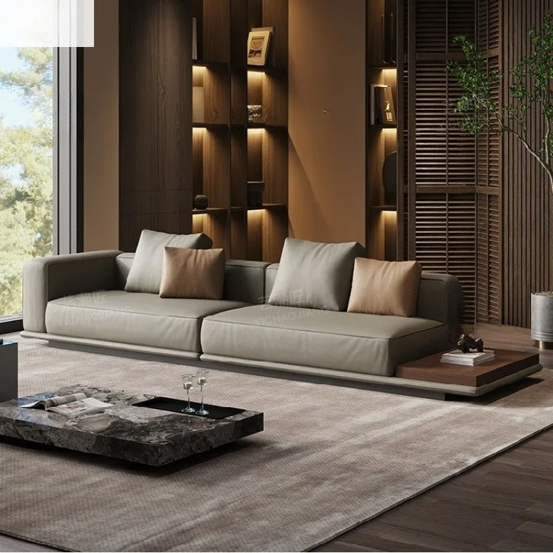 

Leather Sofa Horizon Nanyi Inline Leather Sofa Small Apartment Modern Simple Special-Shaped Sofa Horizontal Hall Designer