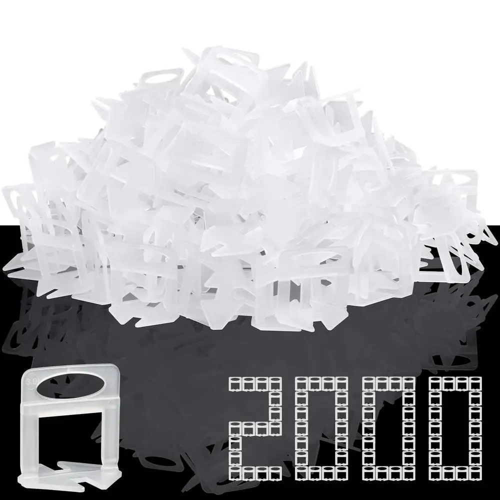 2000-Piece Tile Leveling System Clips Ceramic Stone Installation Tools Wall Floor Professional Lippage-Free Efficient Easy