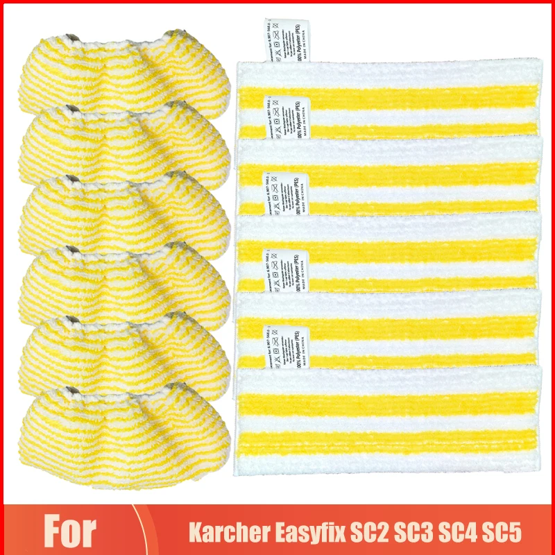 Untuk Karcher Easyfix SC2 SC3 SC4 SC5 kain pembersih Microfiber, suku cadang pel uap, penutup bantalan pel