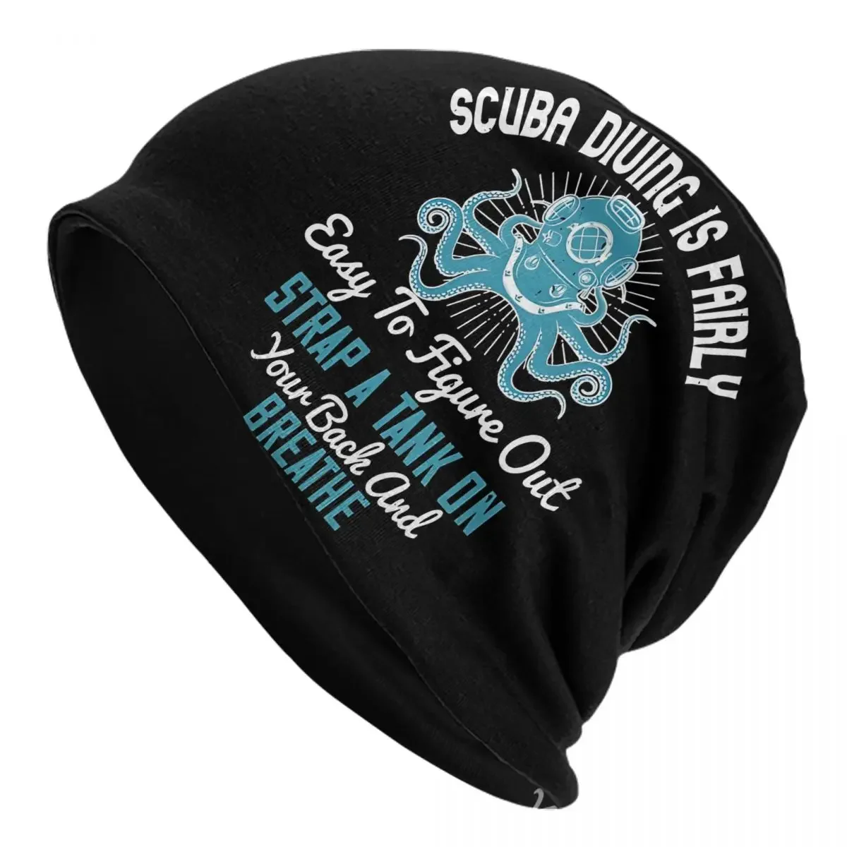 Scuba Diving Is Easy To Learn Unisex Bonnet Thin Outdoor Double Layer Hats For Men Women