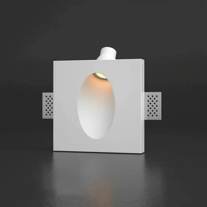 Modern Gypsum Wall Lamp Simple Bedroom Kitchen Store Hotel Stairs Footlight Home Decor Lighting Fixture LED Wall Sconce Lights