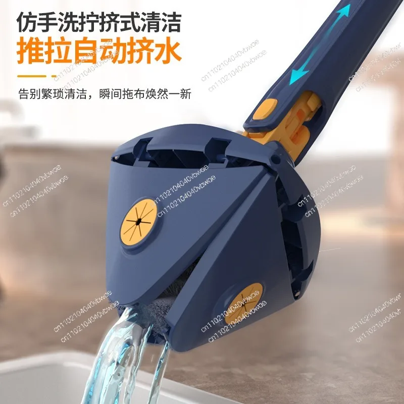 Imitation Hand Twist Free Hand Wash Mop Wholesale Household Wringing Water Mop Lazy Rotating Triangular