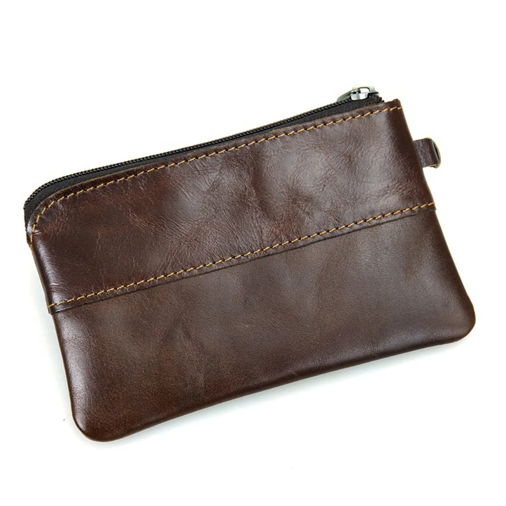 

1Pcs Chocolate Color Men Business Wallet Retro Zipper Bag Multi-Function Coin Purse Phone Bag High-End Handbag for Male