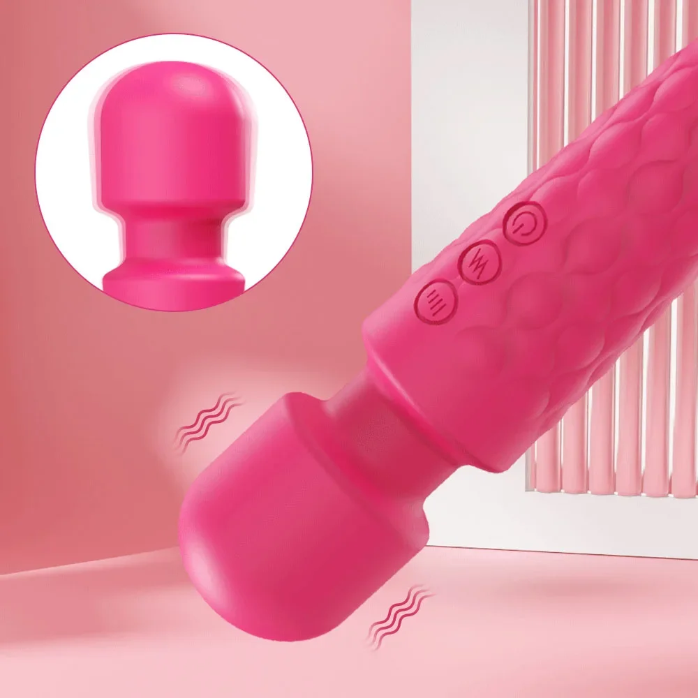 Vibrerende dildo AV Wand Massager Draadloos Waterdicht USB Oplaadbaar met 8 krachtige snelheden 20-modus Trillingen Seksspeeltje voor vrouwen