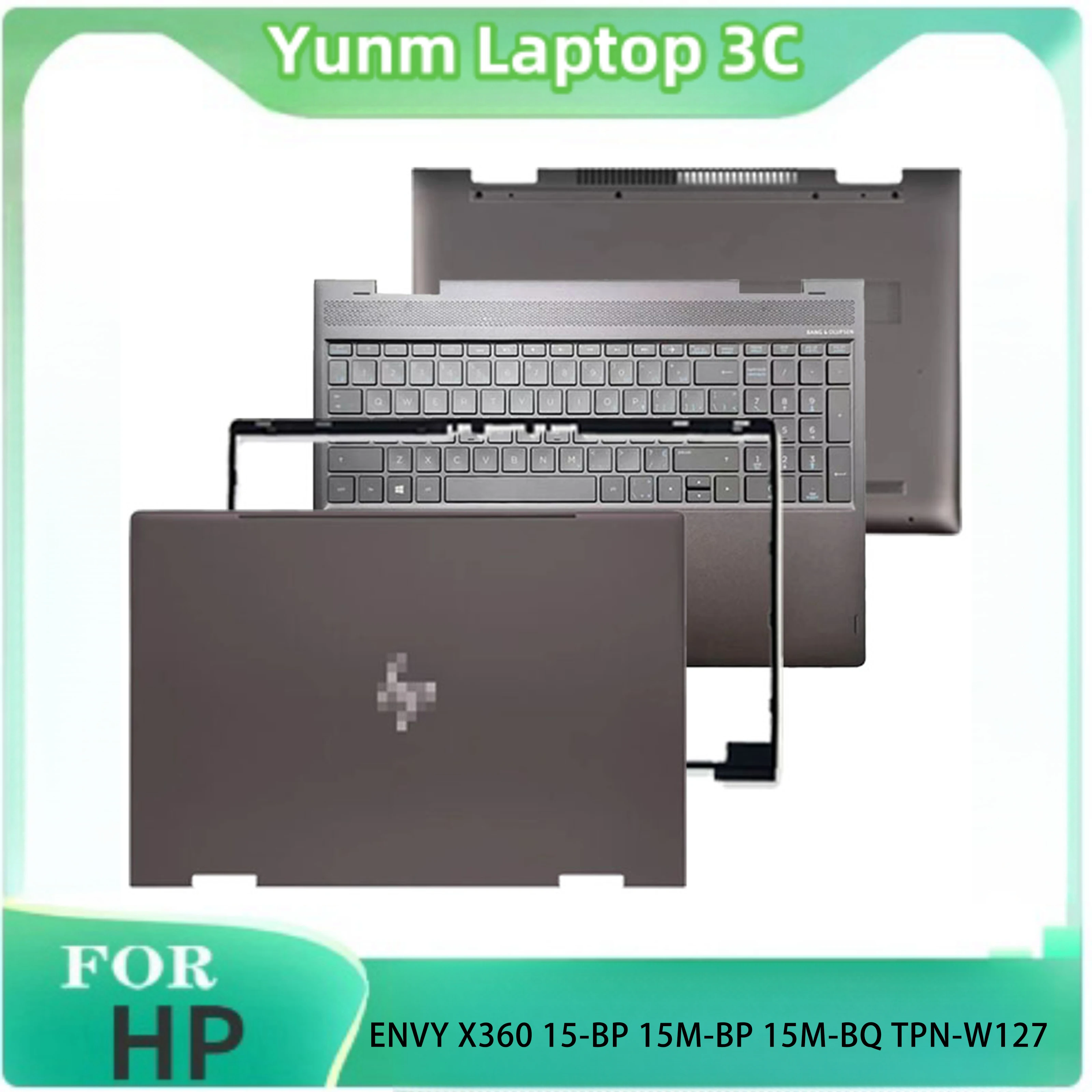 

New For HP ENVY X360 15-BP 15M-BP 15M-BQ TPN-W127 Laptop LCD Back Cover/Front Bezel/Hinge/Palmrest/Bottom Case 924344-001