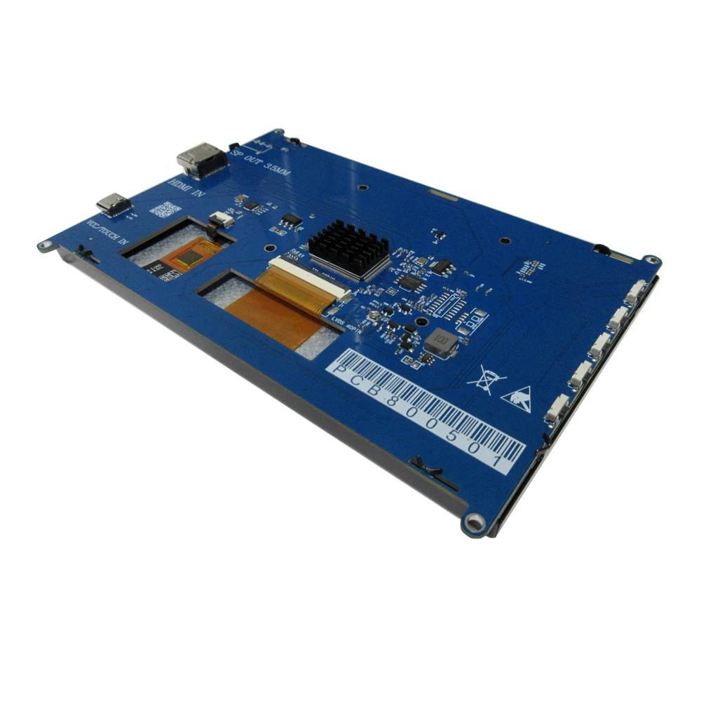 7 بوصة 1024*600 IPS رصد USB التحكم باللمس HDMI متوافق شاشة الكريستال السائل بالسعة لوحة شاشة لمس ل Raspberry Pi PC
