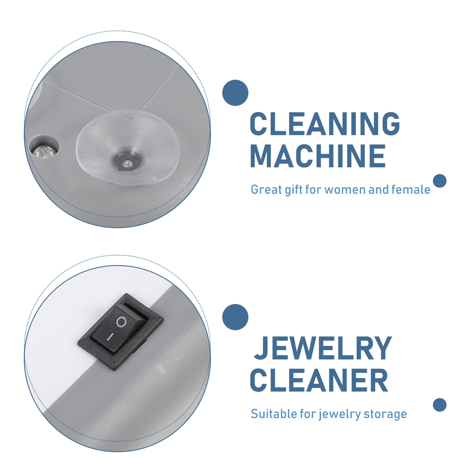 

1pc Ultrasonic Jewelry Cleaner Eyeglass Watch Ring Cleaner Portable Pp Household Large Capacity Water Tank