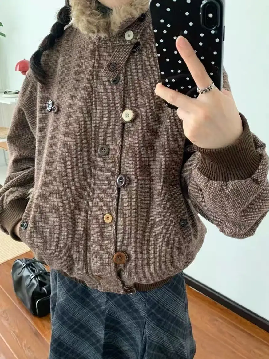 

Мужская повседневная свободная утепленная хлопковая куртка с отложным воротником в модном корейском стиле, универсальная, для осени и зимы