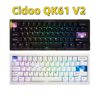 CIDOO QK61 V2 Mechanical Keyboard 60% Layout Gasket Structure VIA Programmable Hot-Swap Three Mode Wireless RGB Keyboard