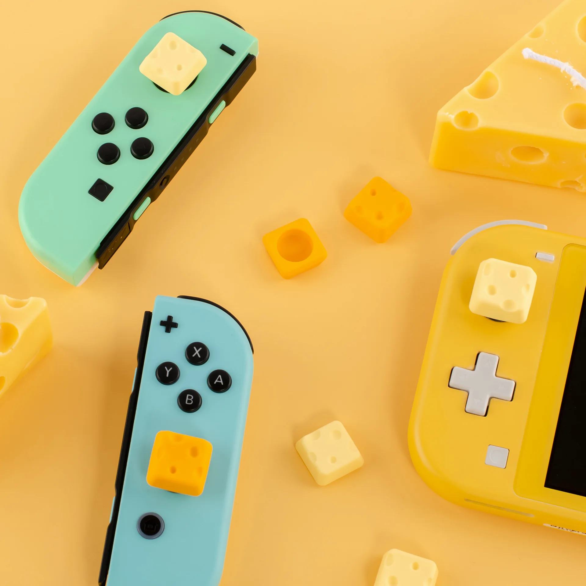 Mới Đáng Yêu Silicone Mềm Ngón Tay Cái Gậy Cầm Nắp Joycon Bao Bảo Vệ Cho Công Tắc Oled NS Lite Joy-Con Bộ Điều Khiển tự Dùng Ốp Lưng